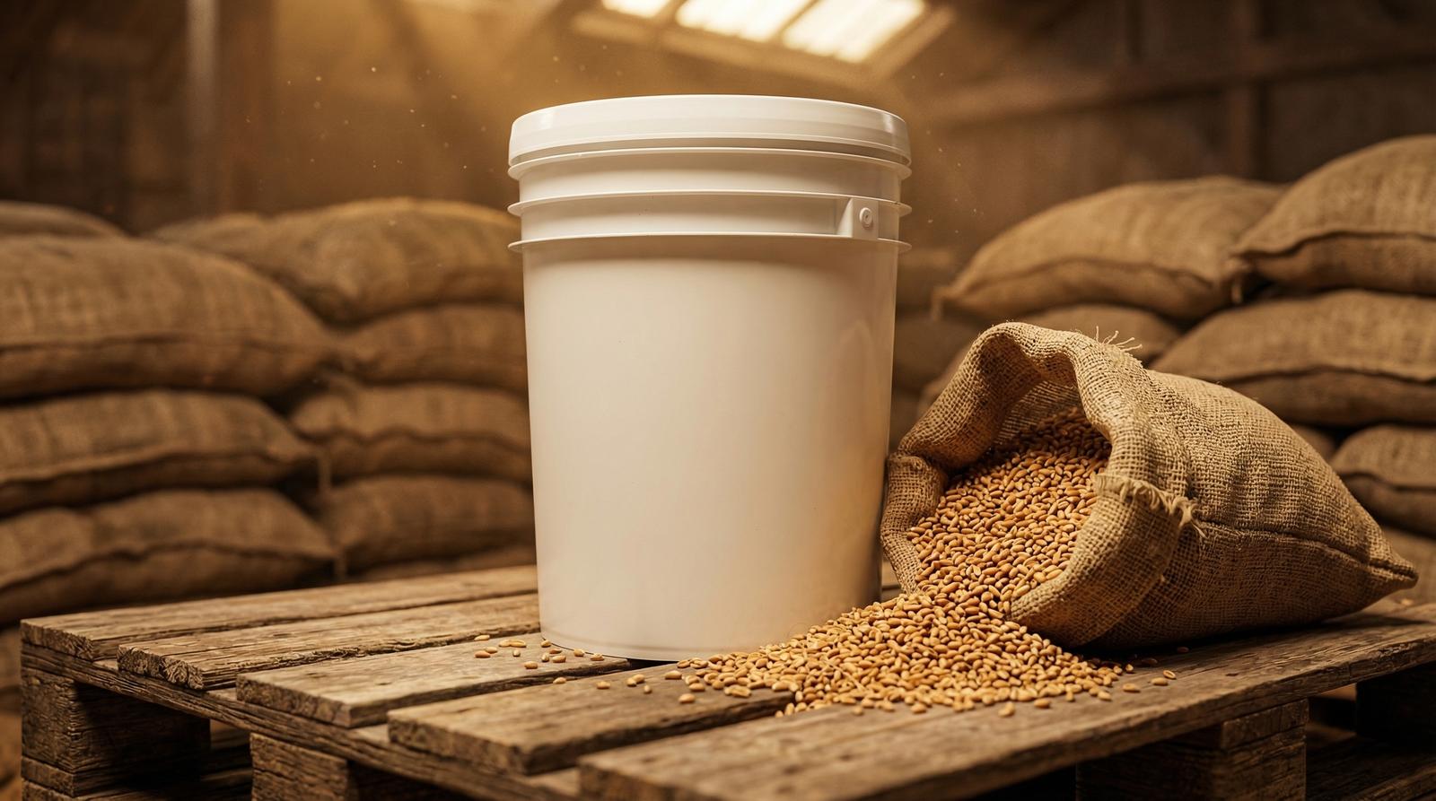 Crown Bulk Bucket — Grain warehouse storage