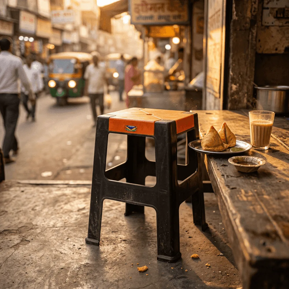Lego 18 inch Orange - street food stool